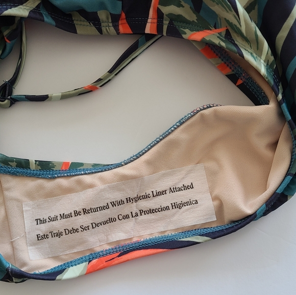 KONA SOL TROPICAL PALM ONE PIECE  BATHING SUIT SIZE XL NWOT - Picture 5 of 6